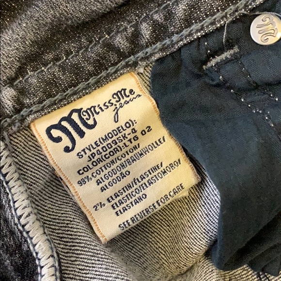 Miss Me 27 Skinny Black distressed Jeans - Picture 7 of 8